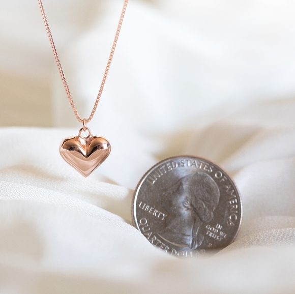 Rose Gold Heart Necklace (S925) - Only 3 left! - Picture 5 of 5